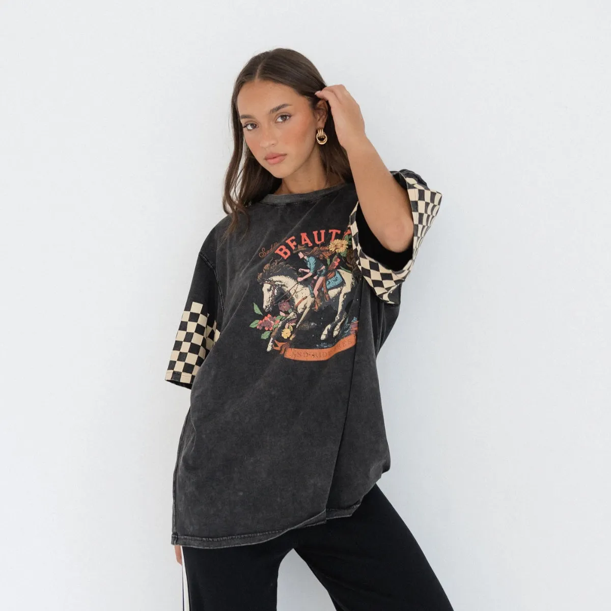 Saddle Up Vintage Tee (Black)
