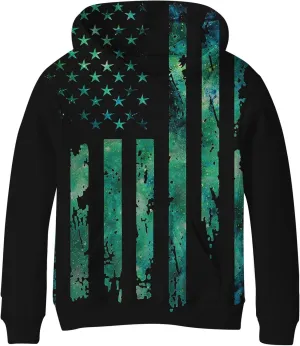 SAYM Teen Boys' Galaxy Fleece Sweatshirts Pocket Pullover Hoodies 4-16Y