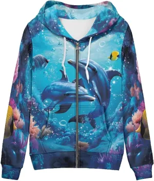 Showudesigns Zip Up Women's Hoodies & Sweatshirts XS-5XL