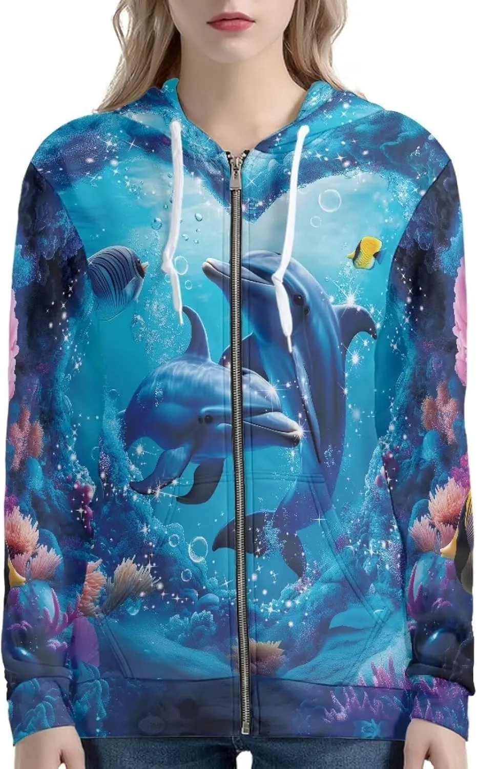 Showudesigns Zip Up Women's Hoodies & Sweatshirts XS-5XL