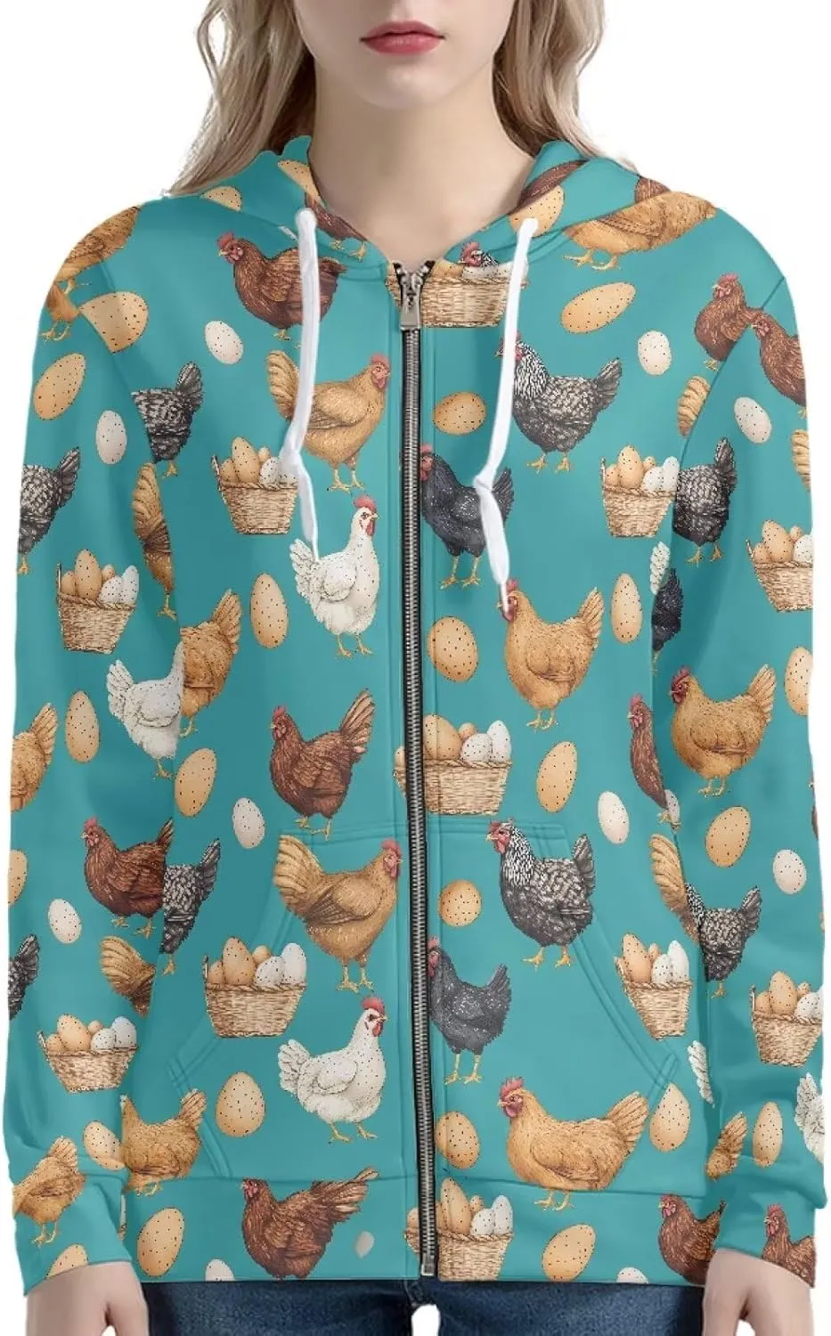 Showudesigns Zip Up Women's Hoodies & Sweatshirts XS-5XL