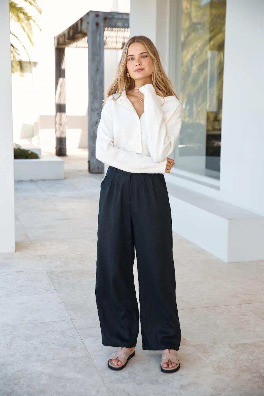 Soft Touch Wool Blend Cardigan White