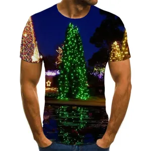 street lighting t shirts 3D tshirt festival art costume men Christmas Cool