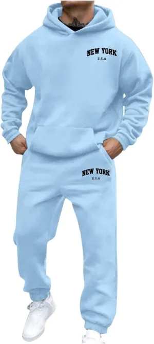 Sweatpants And Hoodie Set Men'S Tracksuit 2 Piece Set Hoodie Sweatsuits Athletic Jogging Suits Casual Sports Outfits