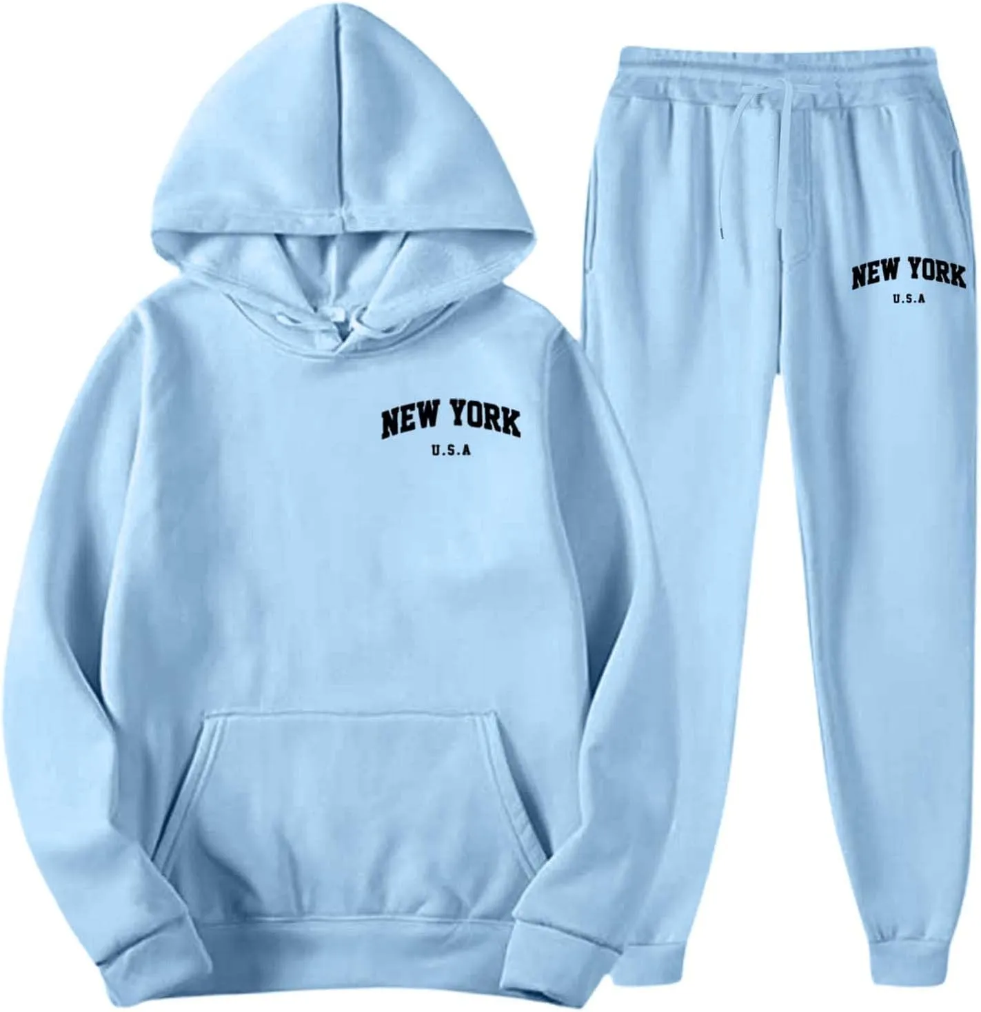 Sweatpants And Hoodie Set Men'S Tracksuit 2 Piece Set Hoodie Sweatsuits Athletic Jogging Suits Casual Sports Outfits