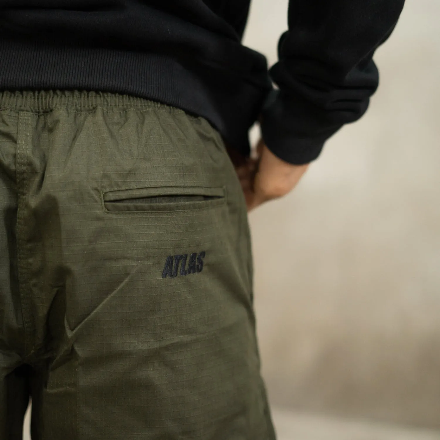 The Atlas Brand - 'Street' Ripstop Shorts - Mil. Green