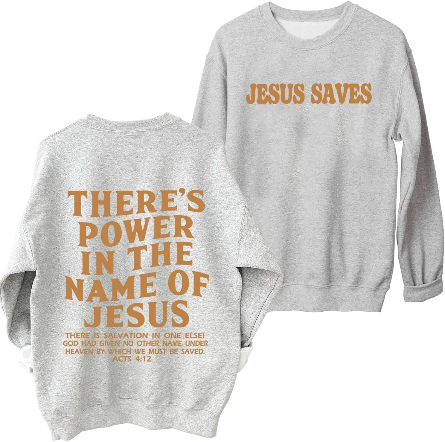 There Is Power In The Name Of Jesus Sweatshirt Christian Faith Hoodie Man Woman Oversized Jesus Saves Sweatshirts