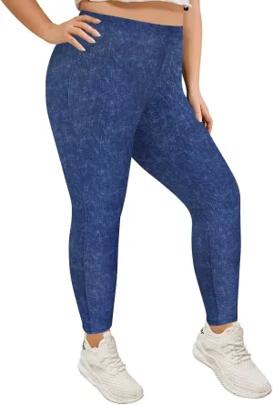 TIYOMI Plus Size Leggings for Women High Waist Full Length Pants Casual Ankle Fall Leggings XL-5XL
