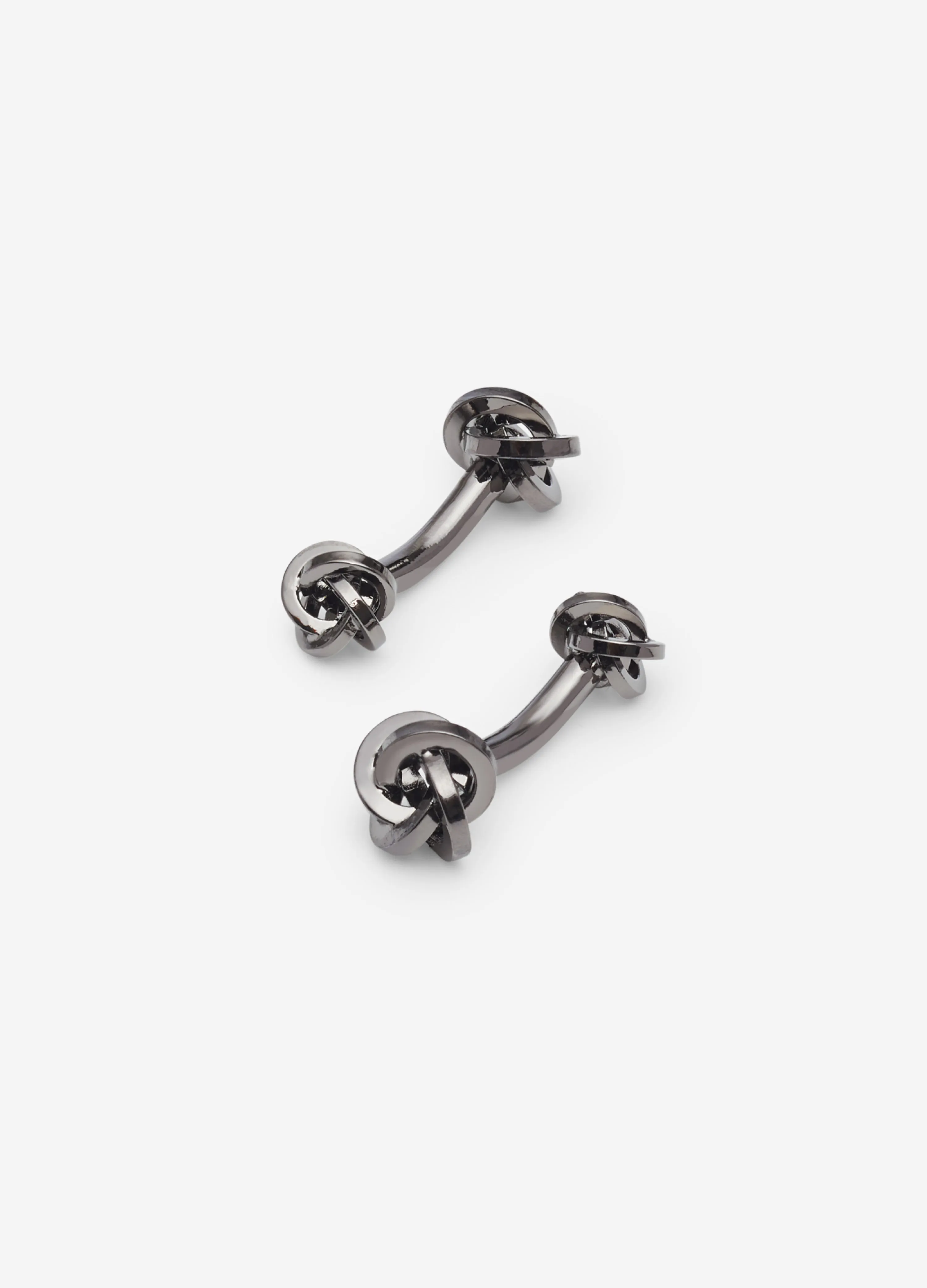 Twisted Knot Cufflinks Gunmetal