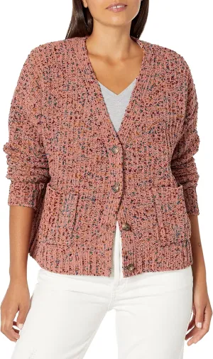 UNIONBAY Women's Chenille Confetti Yarn Cardigan