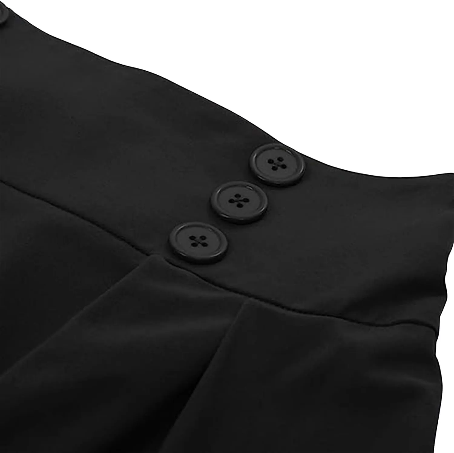 Women A-Line Flared Swing Skirt Midi High Waist Skirts Vintage Party Half Dress Pleated Swing Mid Calf Skirts
