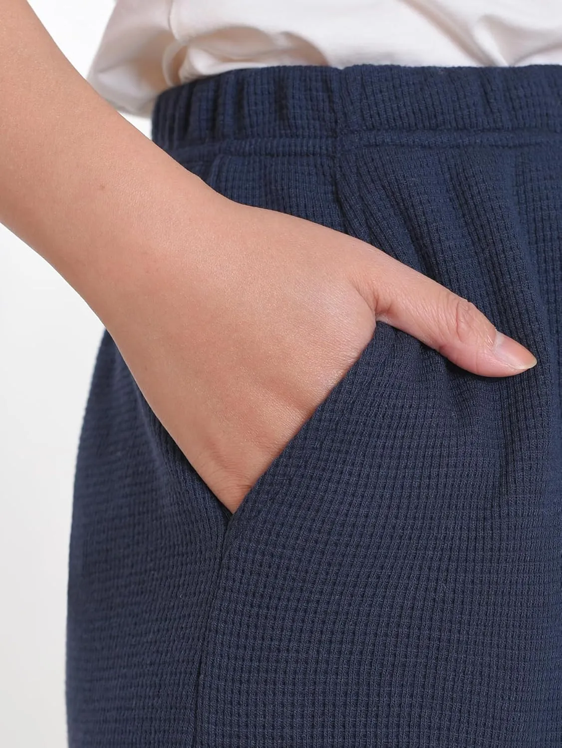 Women's Petite Length Lounge Pants Wide Leg with Pockets