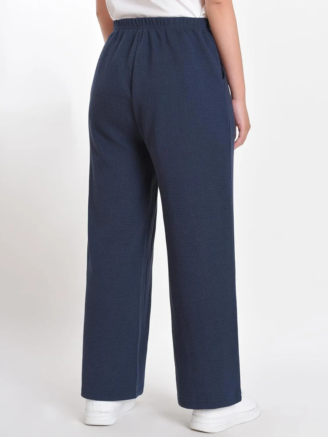 Women's Petite Length Lounge Pants Wide Leg with Pockets