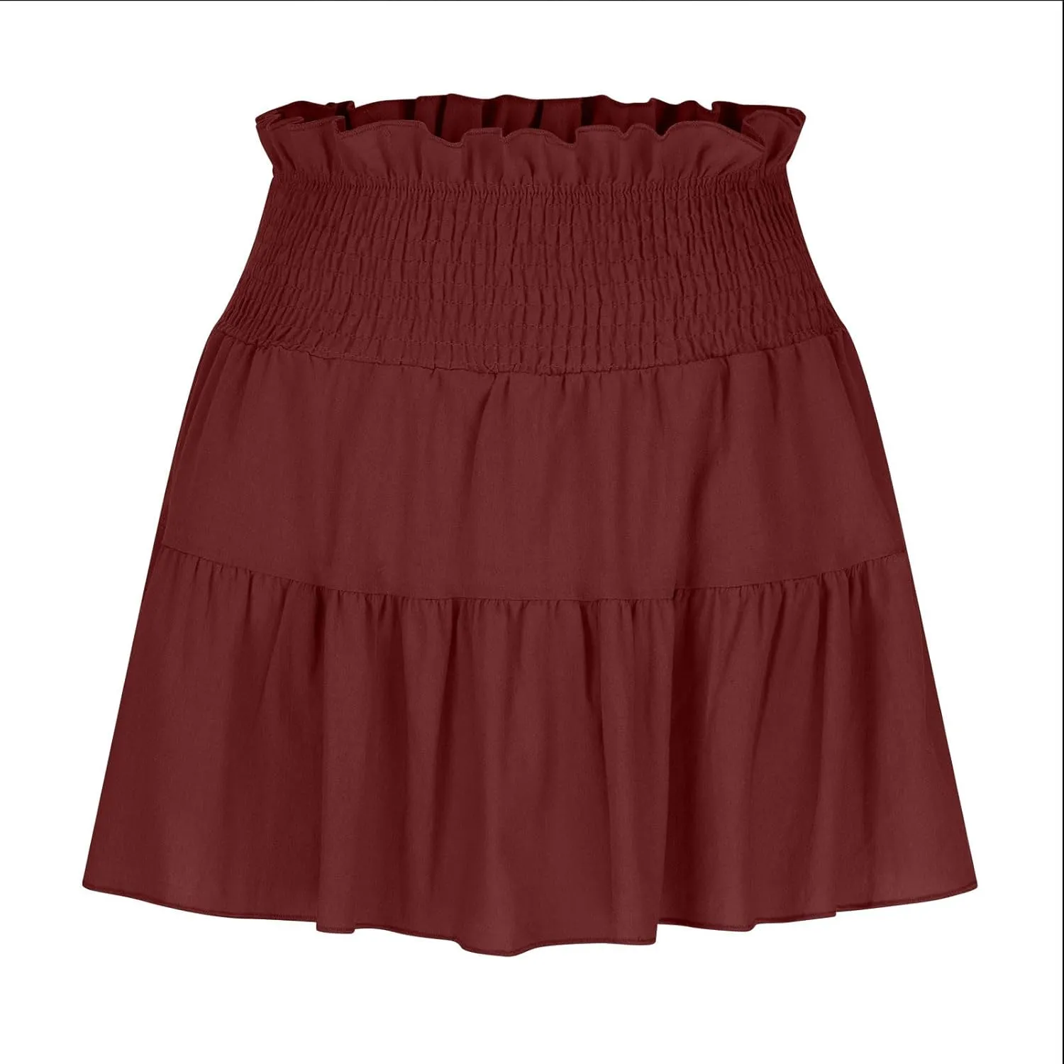 Womens Skirts Flowy A Line Short Skirt High Waisted Ruffle Mini Skirts Pleated Cute Skirt Beach Vacation Outfits