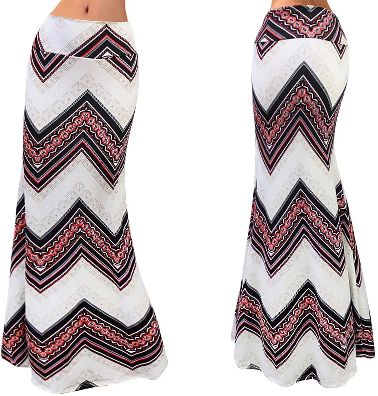 Womens Skirts High Waisted Bodycon Skirts Boho Maxi Evening Party Dress Floral Leopard Beach Holiday Long Skirt