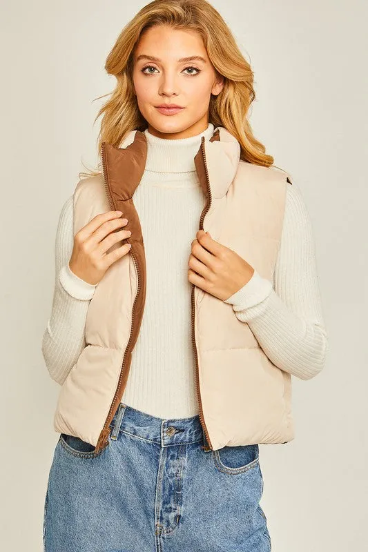 Woven Solid Reversible Vest • More Colors