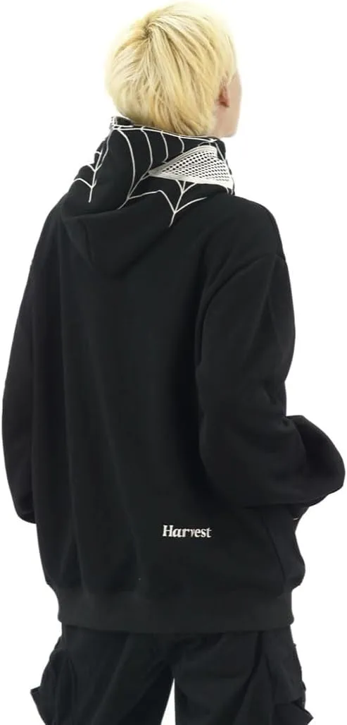 Y2k Hoodie Spider Graphic Zip Up Jacket Sweater Oversized Sweatshirt for Women