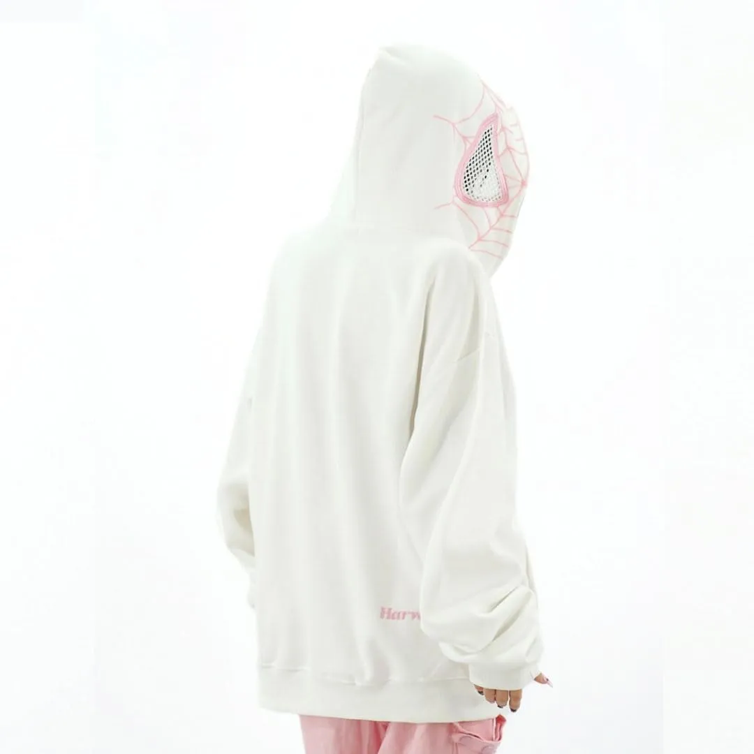 Y2k Hoodie Spider Graphic Zip Up Jacket Sweater Oversized Sweatshirt for Women
