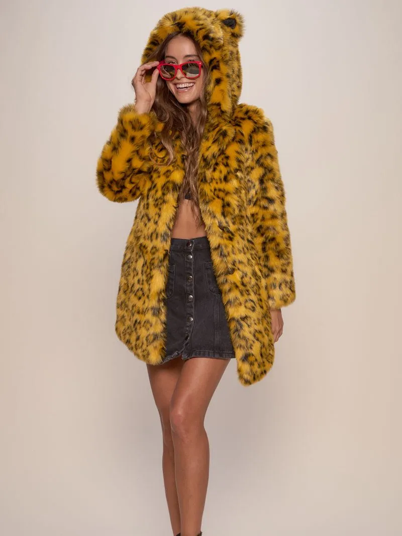 Yellow Cheetah Classic Faux Fur Coat | Women's