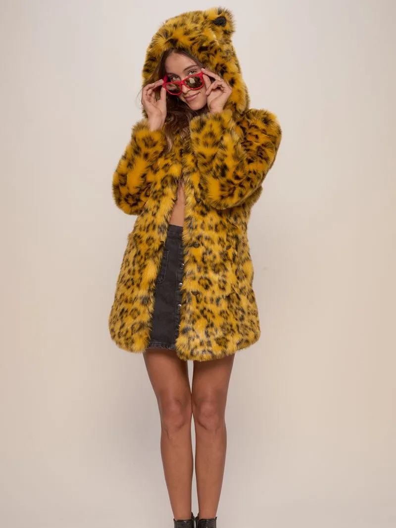 Yellow Cheetah Classic Faux Fur Coat | Women's